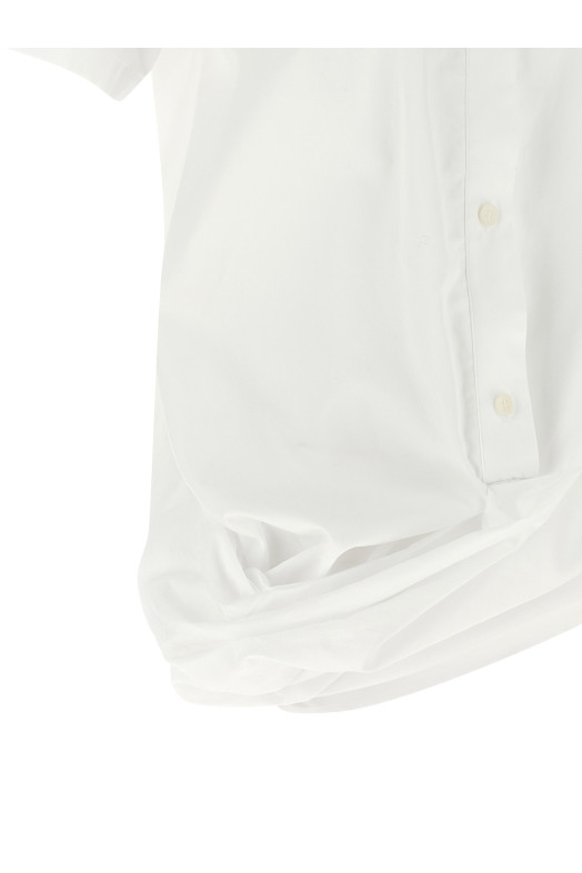 Рубашка асимметричного кроя, белого цвета LOEWE S540Y05XD22100