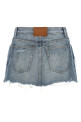 Double layer denim skort BLUE