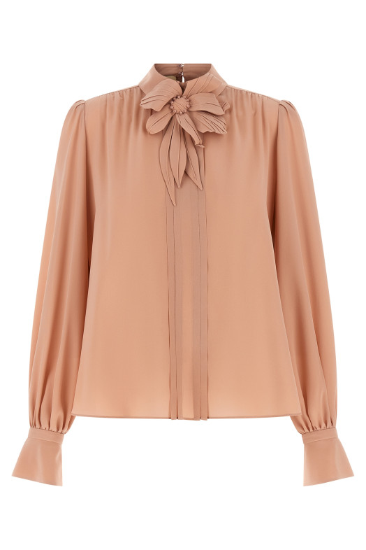 Топ из крепа Valentino Garavani, розового цвета B0AEBX021B0LZ