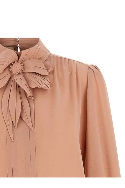 Топ из крепа Valentino Garavani, розового цвета B0AEBX021B0LZ