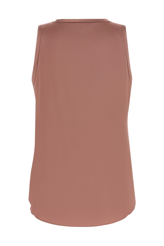 Атласный топ розового цвета BRUNELLO CUCINELLI M0C59E0600C8691