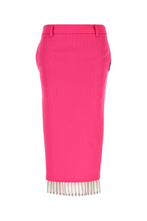 Fuchsia gabardine skirt THE ATTICO (260WCS00298WWW068AA)