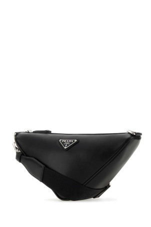 Black leather Triangle crossbody bag Black PRADA (2VH155VOLO2DDJ)