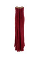Tyrian purple silk long dress ALEXANDER MCQUEEN (842937QBABX)