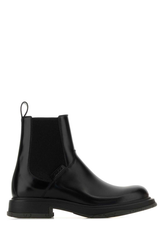 Black leather ankle boots Black GUCCI (853284AAFS9)