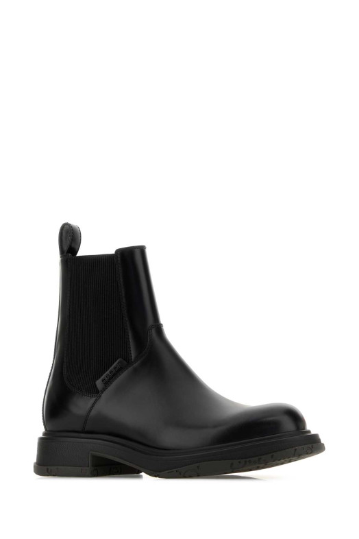 Black leather ankle boots Black GUCCI (853284AAFS9)
