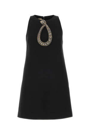 Black crepe couture mini dress VALENTINO GARAVANI (8B0VAKD51CF)