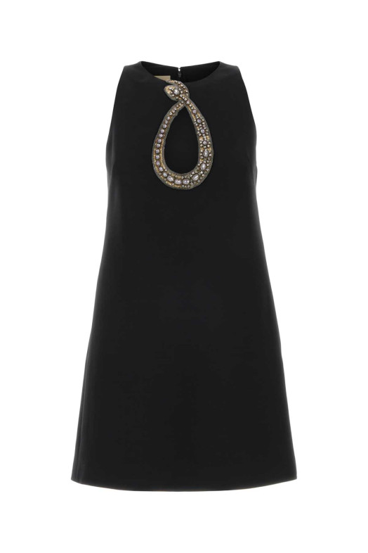 Black crepe couture mini dress VALENTINO GARAVANI (8B0VAKD51CF)