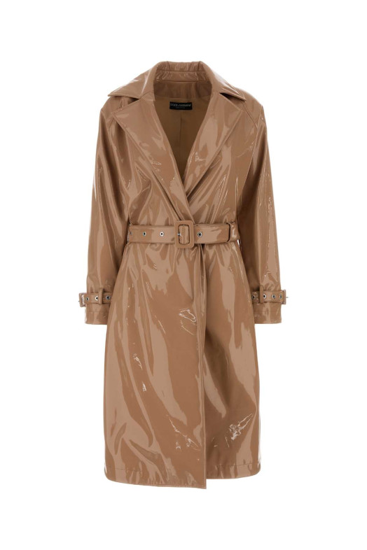 Тренч из розовой искусственной кожи DOLCE & GABBANA (F0W3WTFUSW7) DOLCE & GABBANA