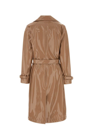 Skin pink synthetic leather trench coat DOLCE & GABBANA (F0W3WTFUSW7)