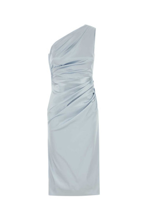 Pastel light blue stretch satin dress DOLCE & GABBANA (F617RTFURAD)