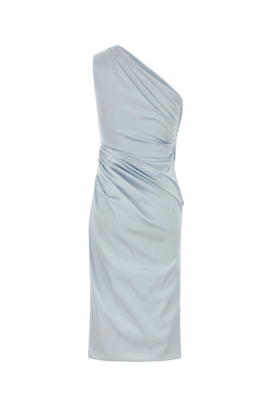 Pastel light blue stretch satin dress DOLCE & GABBANA (F617RTFURAD)