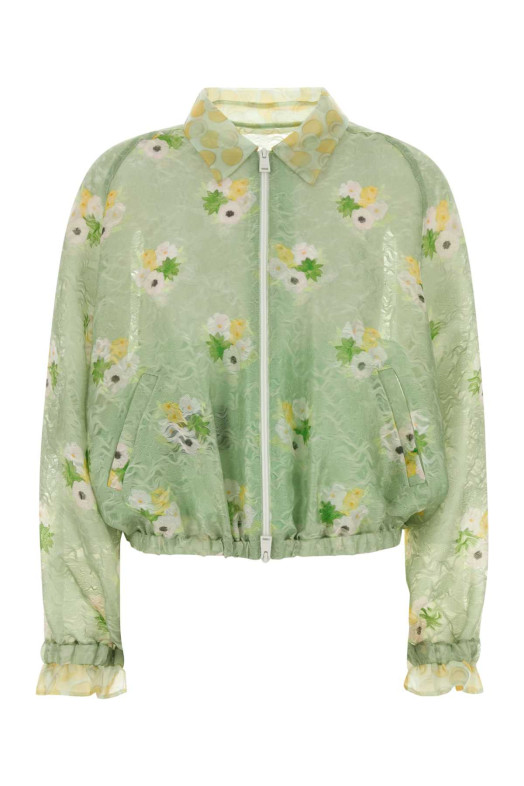 Green organza bomber jacket FENDI (FJ7711AW9F)