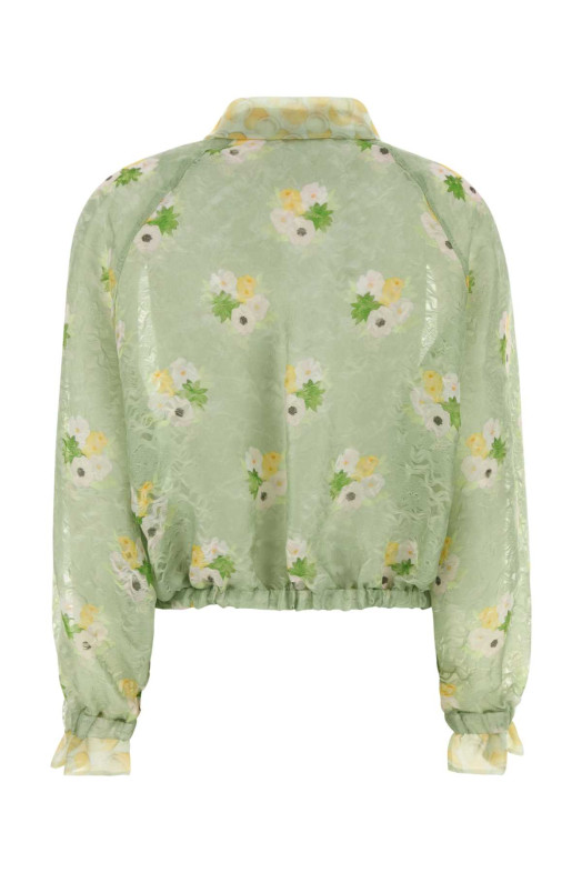 Green organza bomber jacket FENDI (FJ7711AW9F)