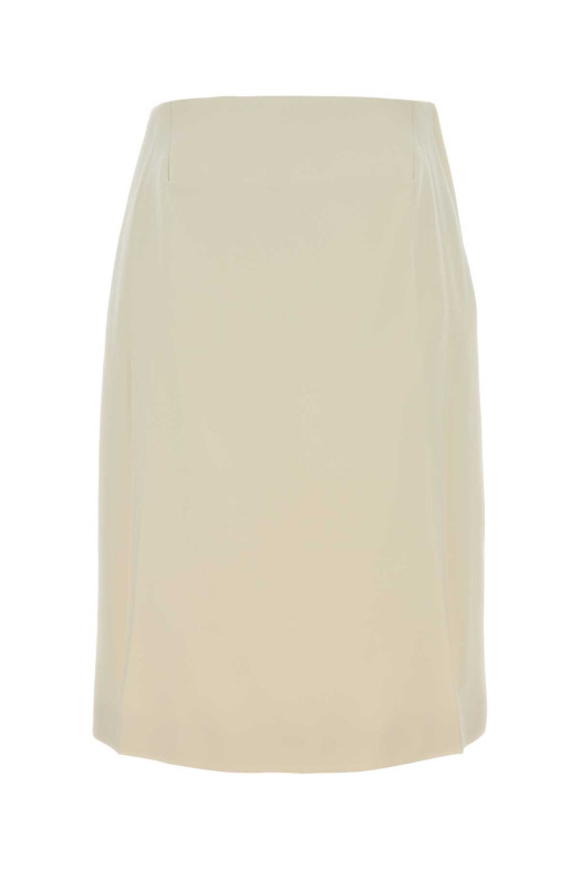 Ivory crepe skirt Black JIL SANDER (J03MA0291J70218)