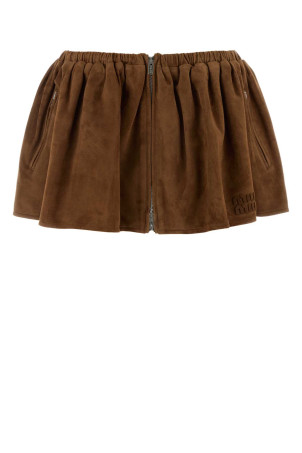 Camel suede mini skirt MIU MIU (MPD839SOOO19BY)