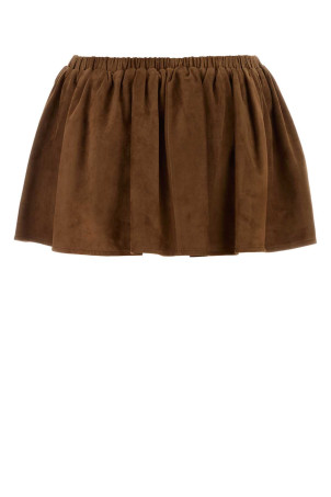 Camel suede mini skirt MIU MIU (MPD839SOOO19BY)