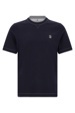 Double layer t-shirt Blue