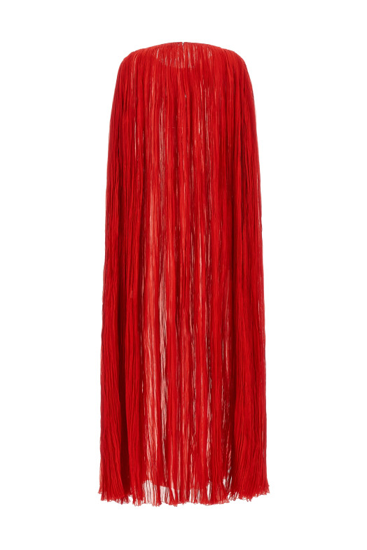 Платье-накидка с плиссировкой, красное DR039RED