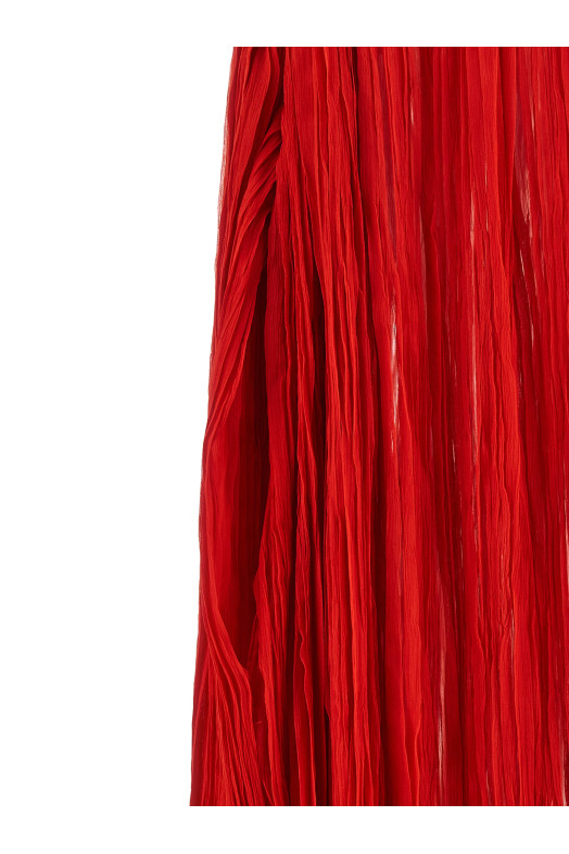 Платье-накидка с плиссировкой, красное DR039RED