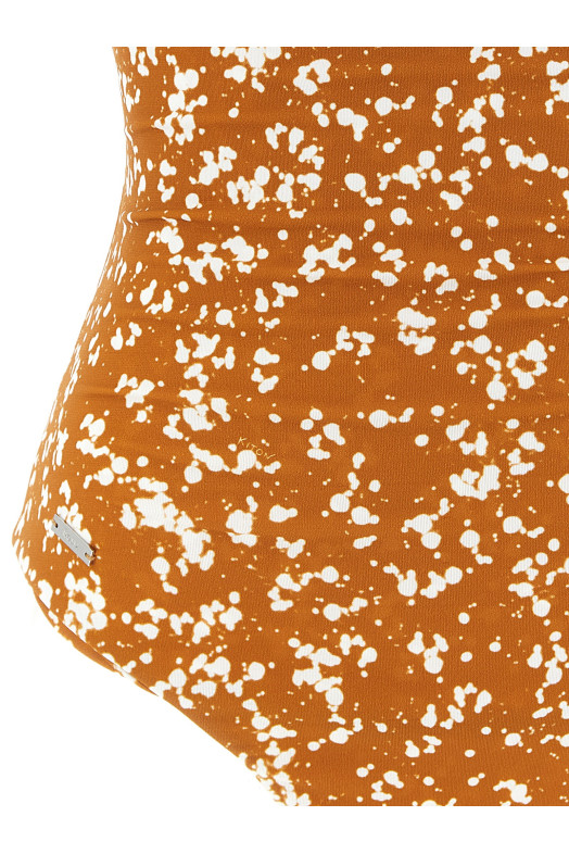 Цельный купальник с открытыми плечами, коричневый KITON D55770K0868G03001