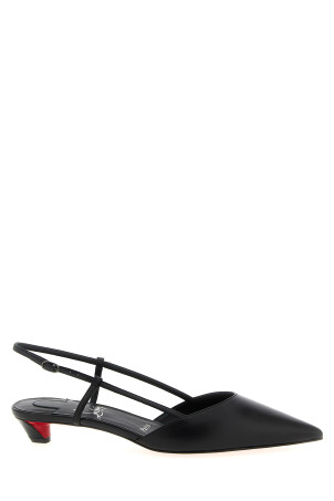 Чорні босоніжки «Miss Z» з відкритою пCHRISTIAN LOUBOUTIN 'ятою 3250175B439