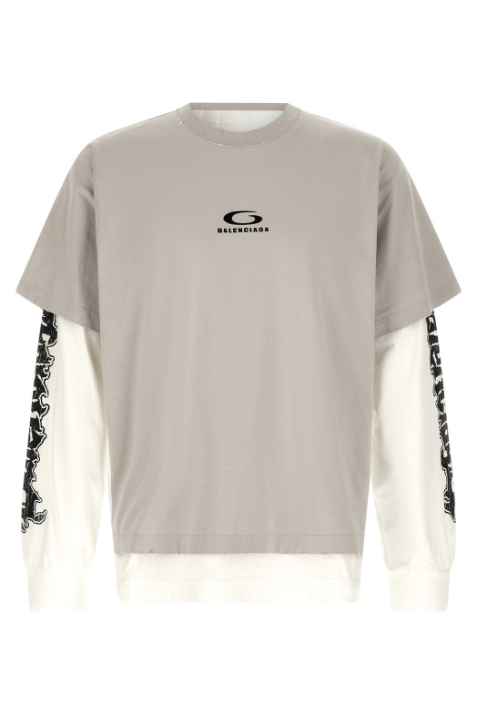 'Ibrida Doppia' T-shirt Gray