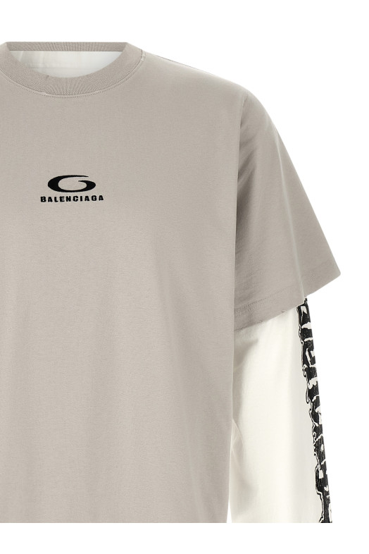 'Ibrida Doppia' T-shirt Gray