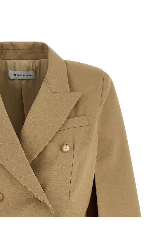 Блейзер с капюшоном, бежевый KA006BEIGE