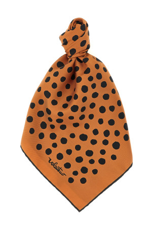 Valentino Garavani 'Pois Dalmata' scarf Brown