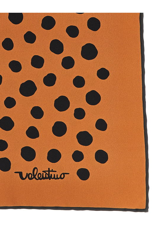 Valentino Garavani 'Pois Dalmata' scarf Brown