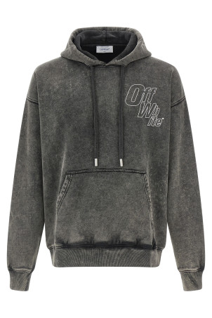 'Outline Arrow Skate' hoodie Gray