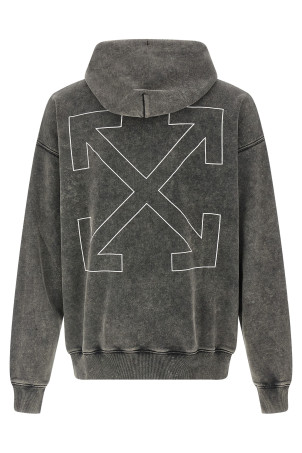 'Outline Arrow Skate' hoodie Gray