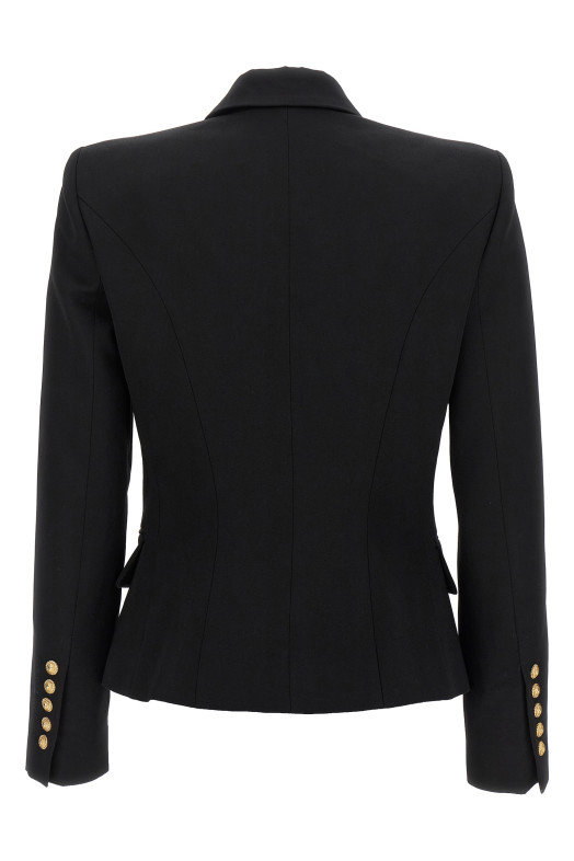 Двубортный блейзер  Черный BALMAIN FF1SI505WB080PA