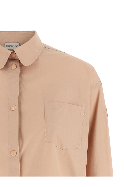 Рубашка укороченного кроя, розового цвета MONCLER L10932F00016597LQ51J
