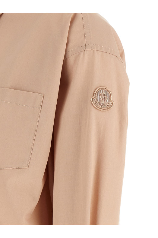 Рубашка укороченного кроя, розового цвета MONCLER L10932F00016597LQ51J