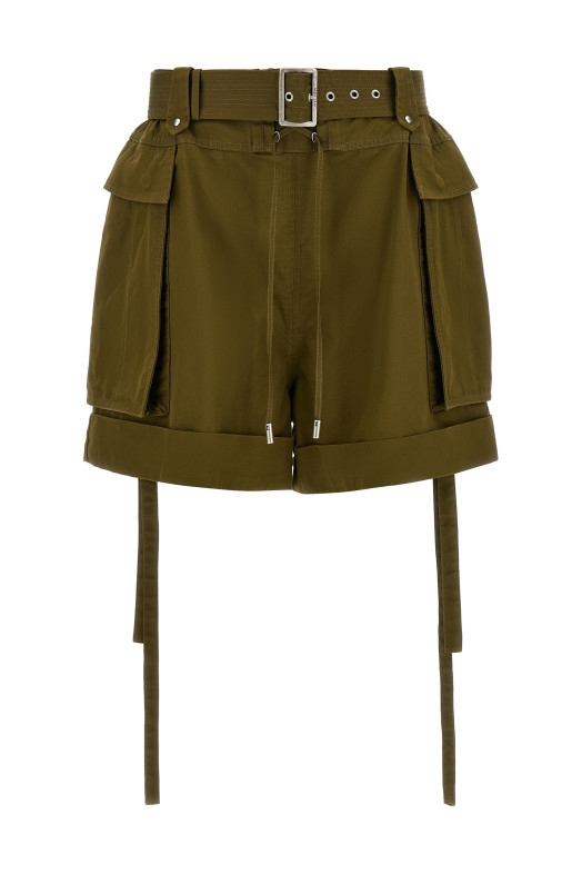 Короткая грузовая куртка зеленого цвета 868654QZAQZ3004