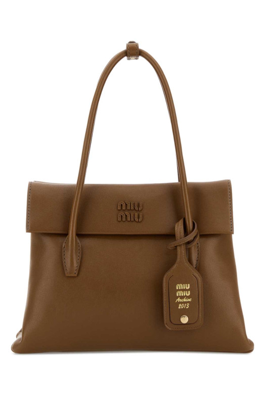 Brown leather Solitaire handbag MIU MIU (5BA302VOWO2IFP)
