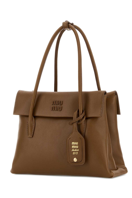 Brown leather Solitaire handbag MIU MIU (5BA302VOWO2IFP)