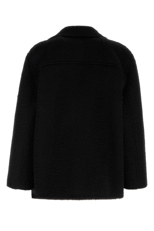 Black mohair and wool coat Black VALENTINO GARAVANI (5V0CJM39AH4)