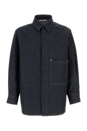 Dark blue denim oversize shirt VALENTINO GARAVANI (5V0DB03GAEM)