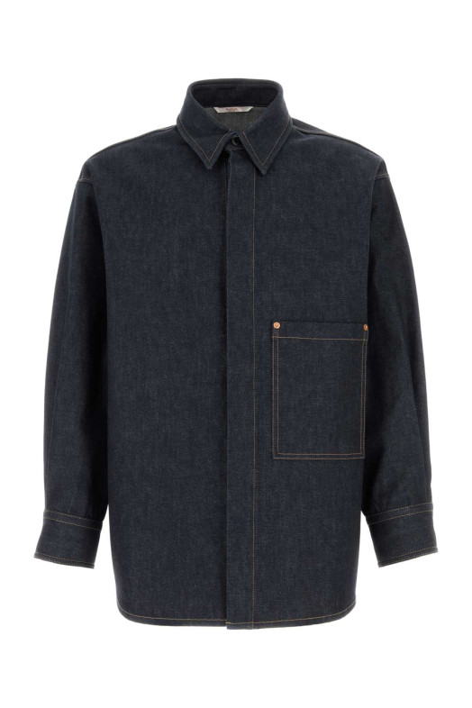 Dark blue denim oversize shirt VALENTINO GARAVANI (5V0DB03GAEM)