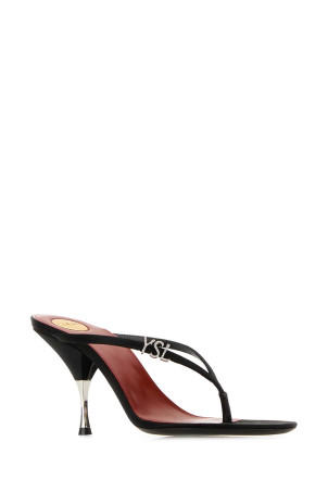 Black crepe Jerry sabot Black SAINT LAURENT (8697049QNAO)