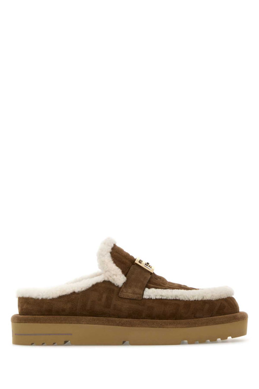 Biscuit suede Apres Chic slippers FENDI (8R8777ASA1)