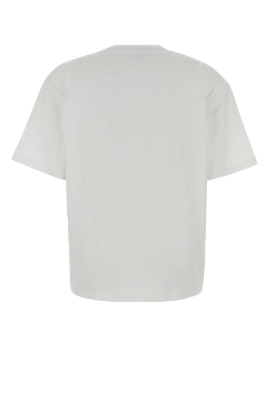 White cotton t-shirt Blue GANNI (A1050140)