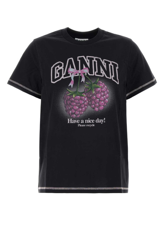Slate cotton t-shirt GANNI (A1050219)