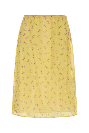 Printed organza skirt Yellow JIL SANDER (J03MA0289J70225)