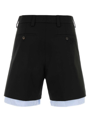 Black cotton bermuda shorts Black MIU MIU (MP1959SOOO1UPX)
