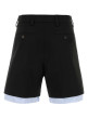 Black cotton bermuda shorts Black MIU MIU (MP1959SOOO1UPX)