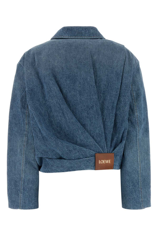 Джинсовая куртка черного цвета LOEWE (S540Y1CX05)